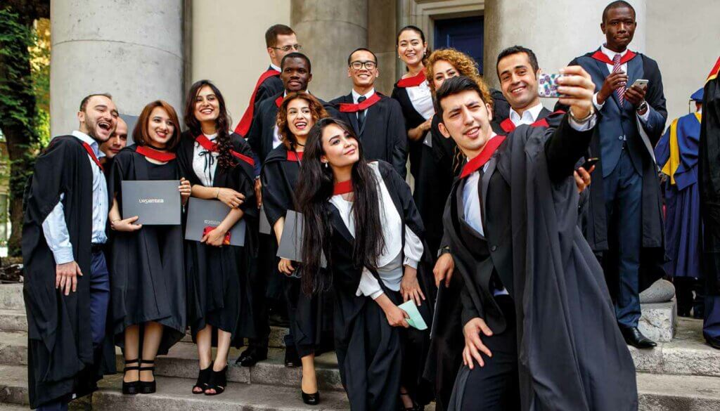 UWS London students taking a selfie