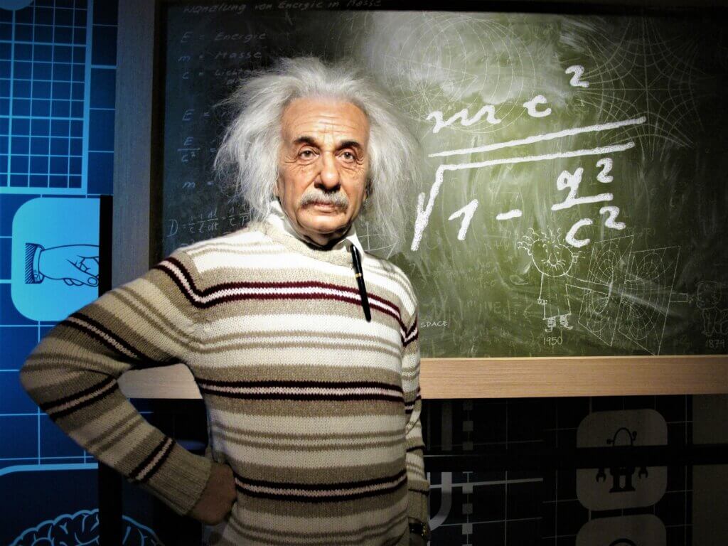 Albert Einstein waxwork at Madame Tussauds Museum - Best things to do in London in winter