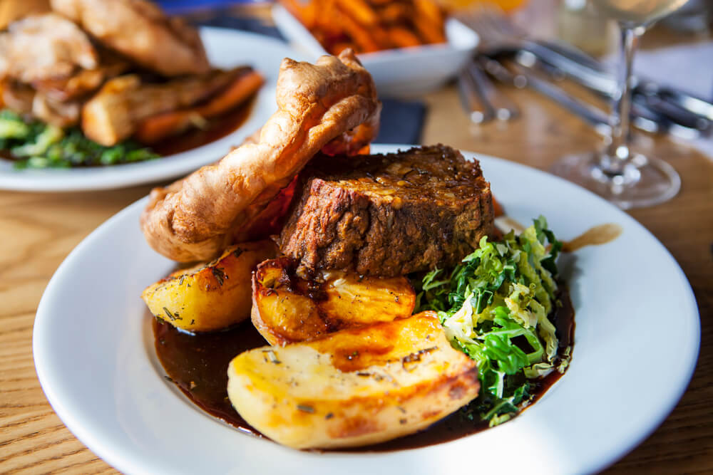 A plate of roast dinner at one of the best restaurants in East London