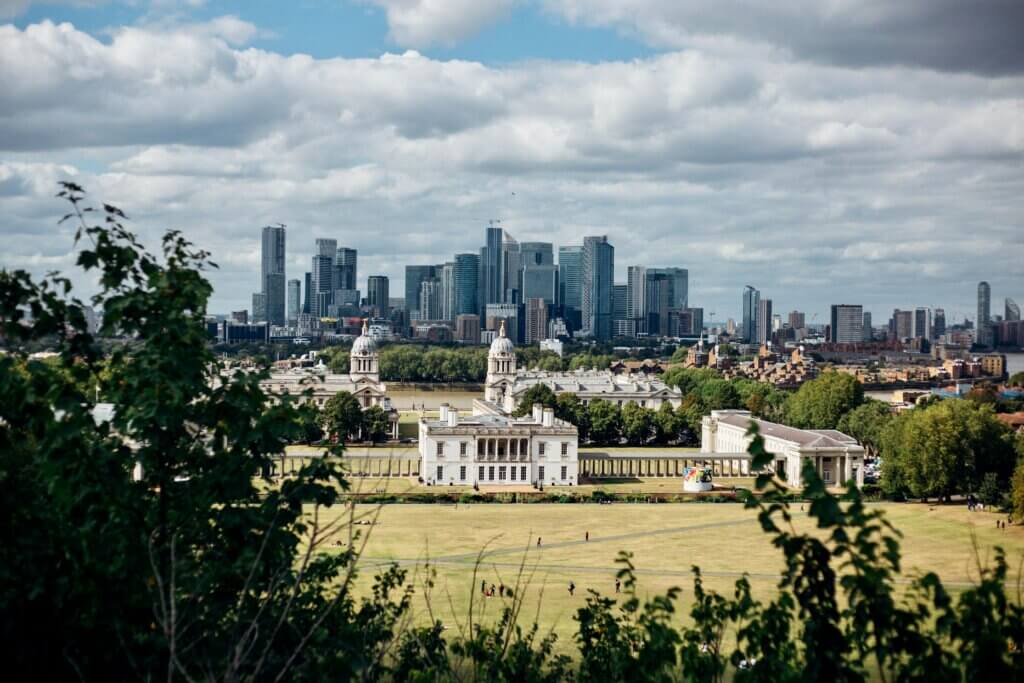 A view over Greenwich on a sunny day