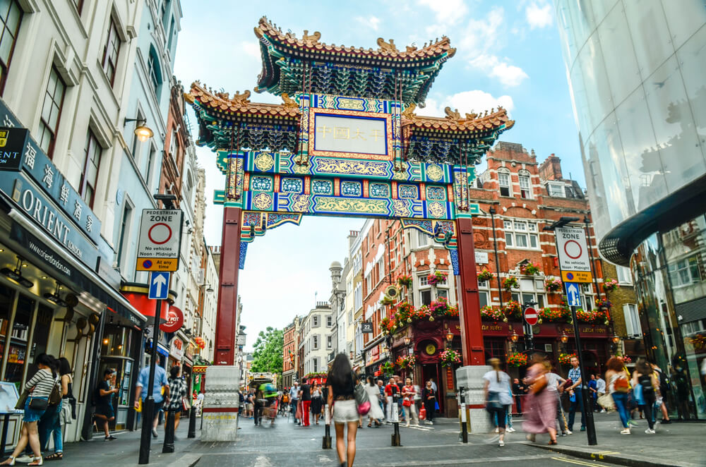 Chinatown gates in London
