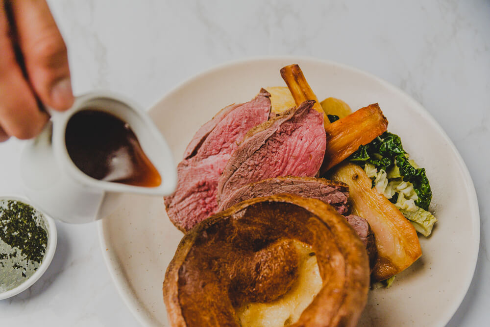 A roast dinner at one of the best restaurants in East London