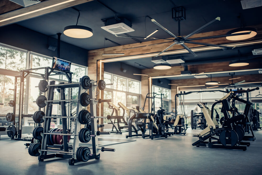 Gym equipment in one of the best gyms in East London